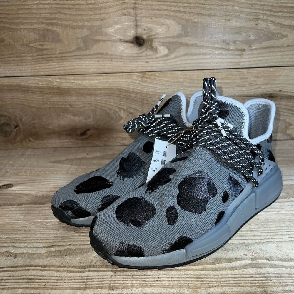 NEW: SZ 6-13: Men's adidas NMD Human Race x Pharrell Print Ash Grey ID1531